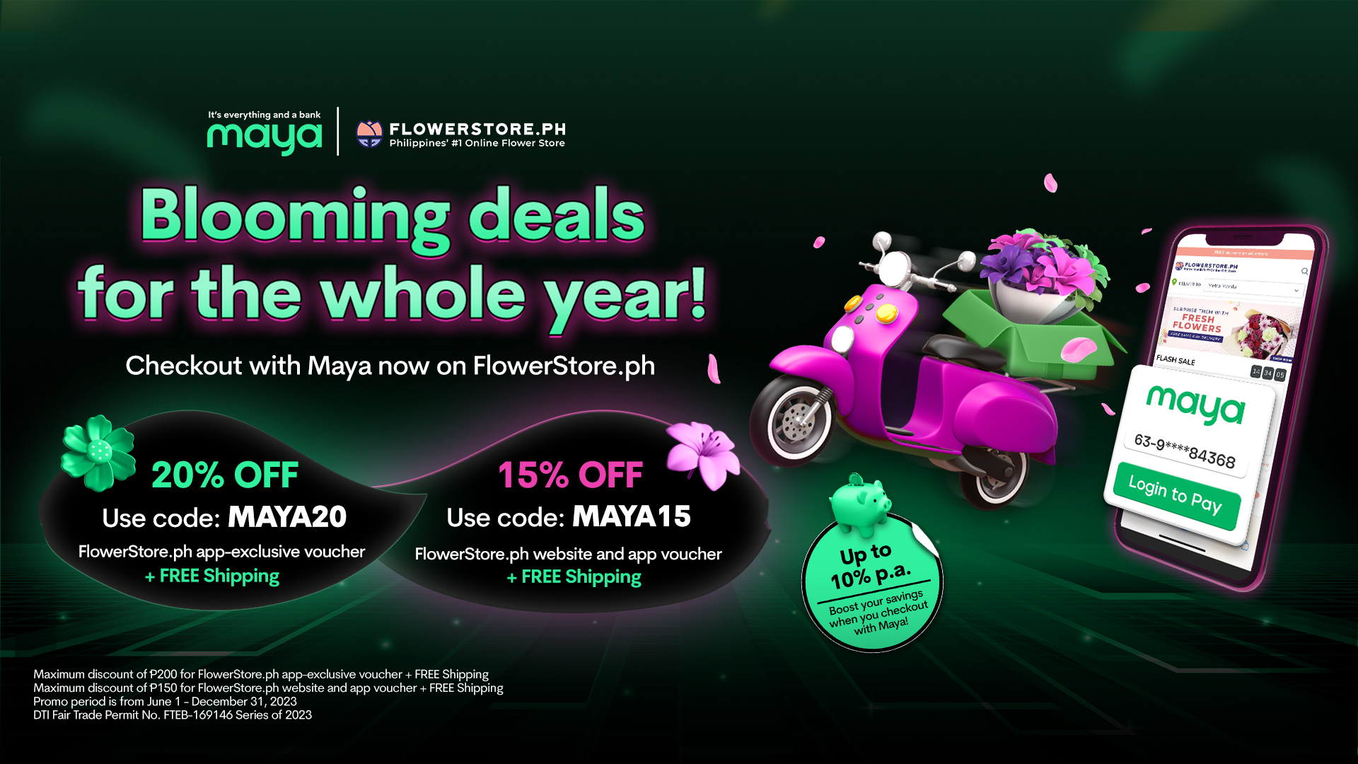 Enjoy discounts on your purchases on FlowerStore.ph!
