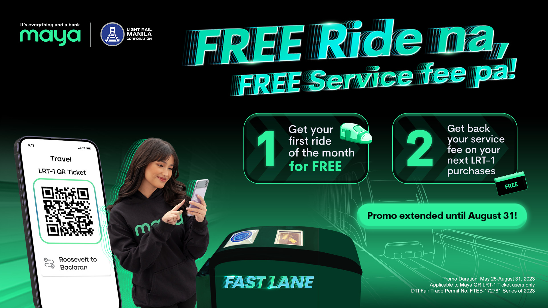 Get your service fee back on your LRT-1 ride! 