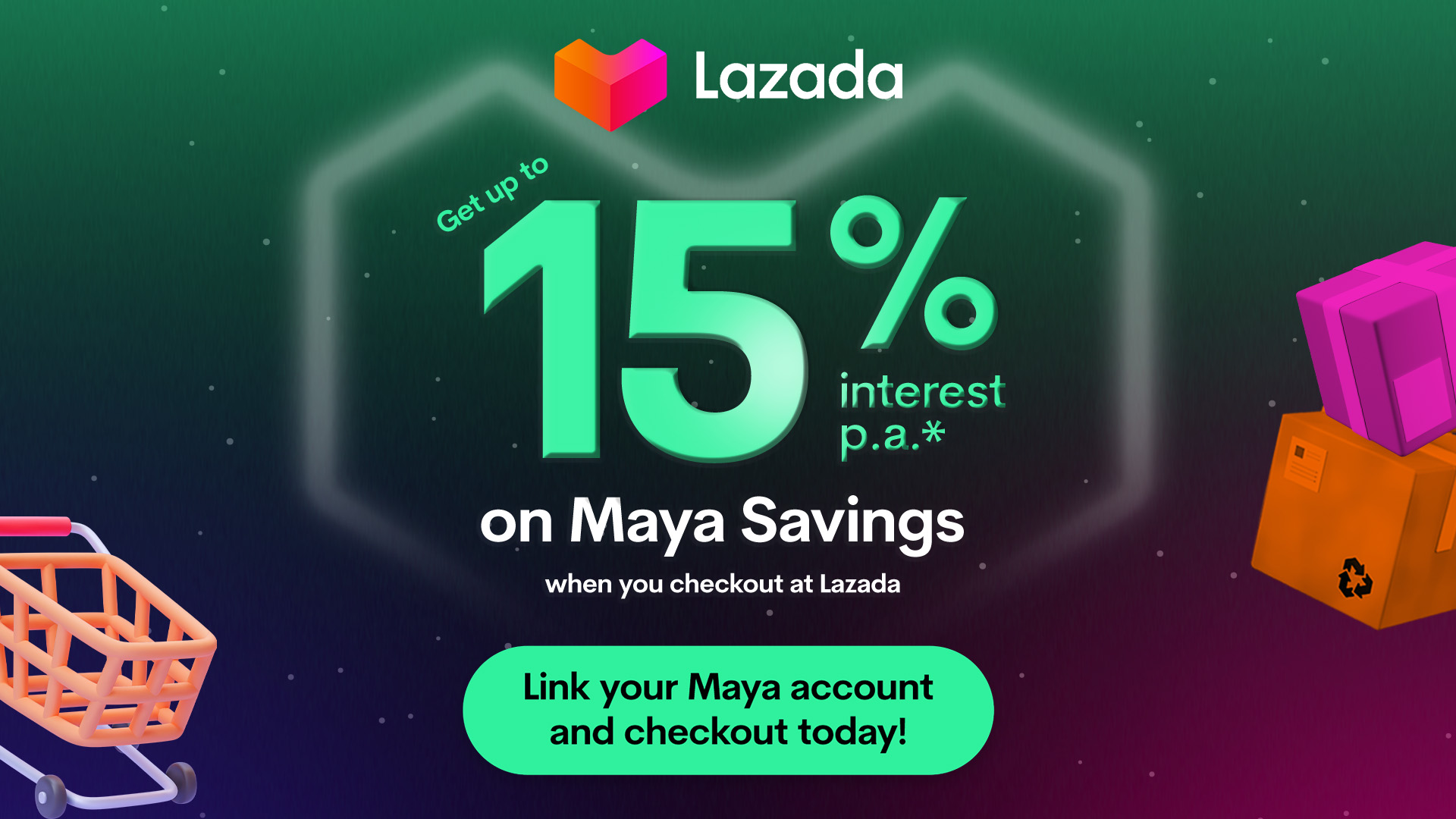 Boost your Maya Savings with +1% interest p.a. when you shop at Lazada