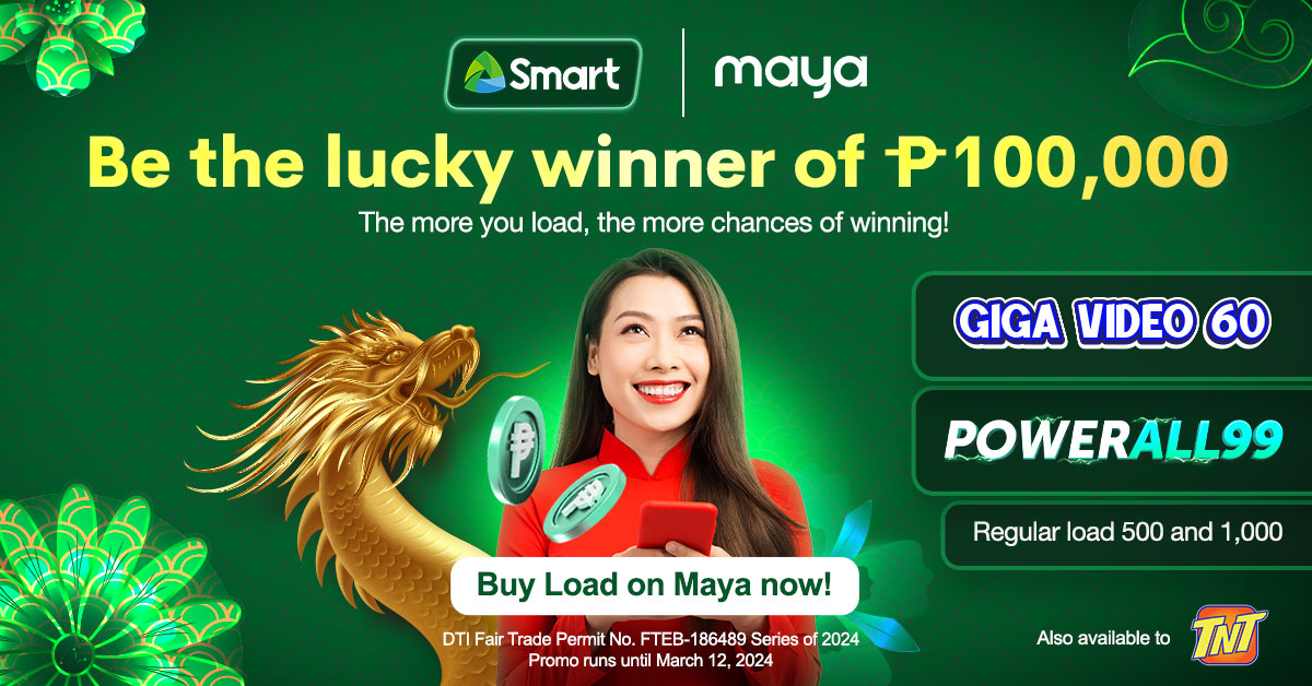 Want to win a grand prize of P100,000 or P10,000 weekly? Get luck with Smart!