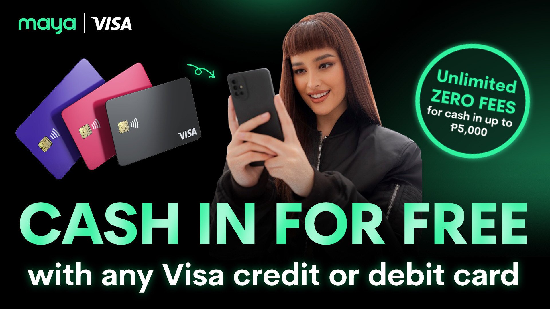 Enjoy FREE cash in with your Visa credit or debit card!