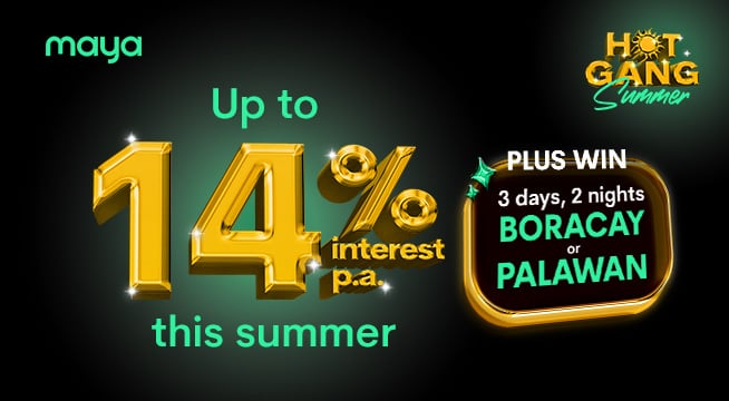 Boost your interest up to 14% p.a. when you pay with Maya